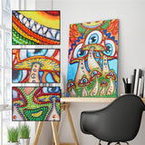 Crystal Rhinestone Diamond Painting Kit - Cartoon Weird Mushroom Eyes - Hibah-Diamond painting art studio