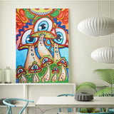 Crystal Rhinestone Diamond Painting Kit - Cartoon Weird Mushroom Eyes - Hibah-Diamond painting art studio