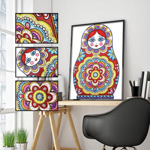 Crystal Rhinestone Diamond Painting Kit - Ceramic Doll - Hibah-Diamond painting art studio