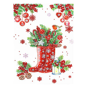 Crystal Rhinestone Diamond Painting Kit - Christmas boots - Hibah-Diamond painting art studio
