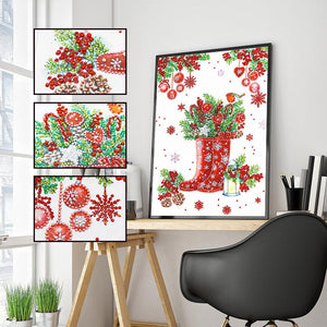 Crystal Rhinestone Diamond Painting Kit - Christmas boots - Hibah-Diamond painting art studio