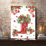 Crystal Rhinestone Diamond Painting Kit - Christmas boots - Hibah-Diamond painting art studio