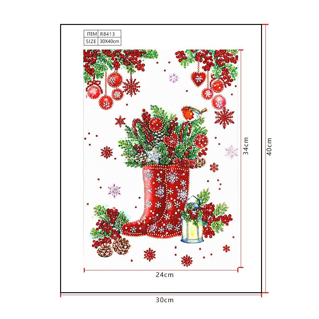 Crystal Rhinestone Diamond Painting Kit - Christmas boots - Hibah-Diamond painting art studio