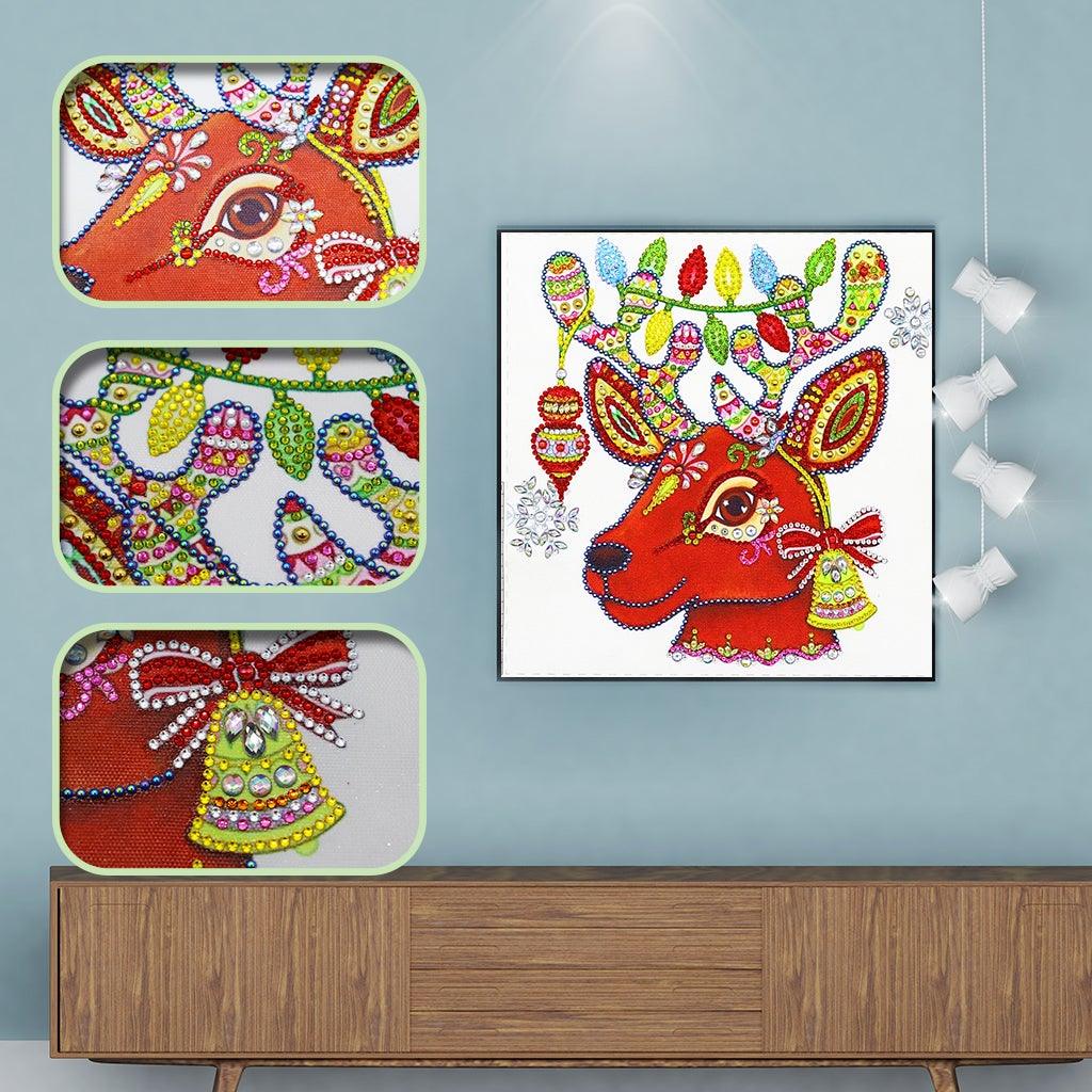 Crystal Rhinestone Diamond Painting Kit - Christmas deer - Hibah-Diamond painting art studio