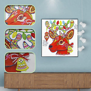 Crystal Rhinestone Diamond Painting Kit - Christmas deer - Hibah-Diamond painting art studio
