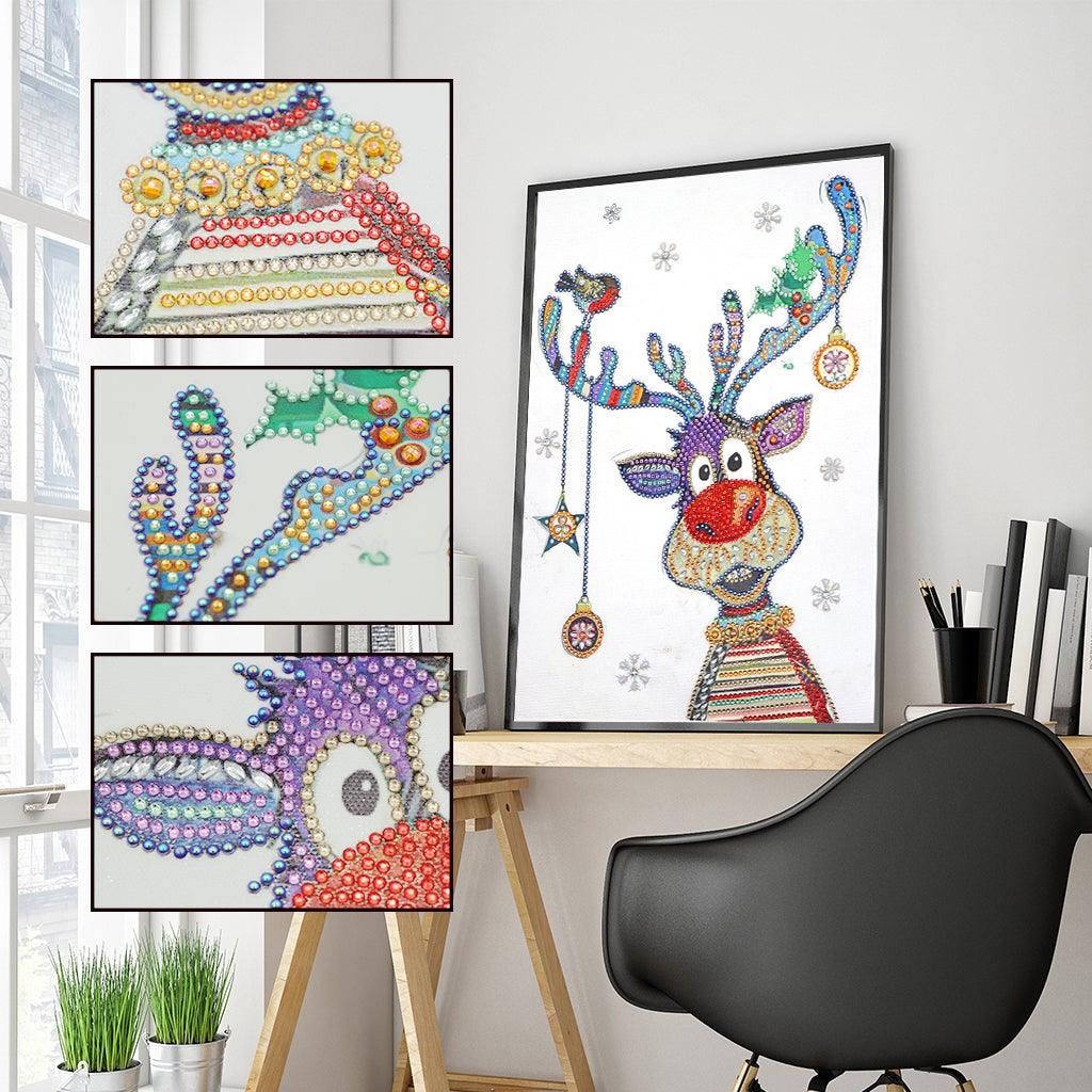 Crystal Rhinestone Diamond Painting Kit - Christmas deer - Hibah-Diamond painting art studio