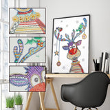 Crystal Rhinestone Diamond Painting Kit - Christmas deer - Hibah-Diamond painting art studio