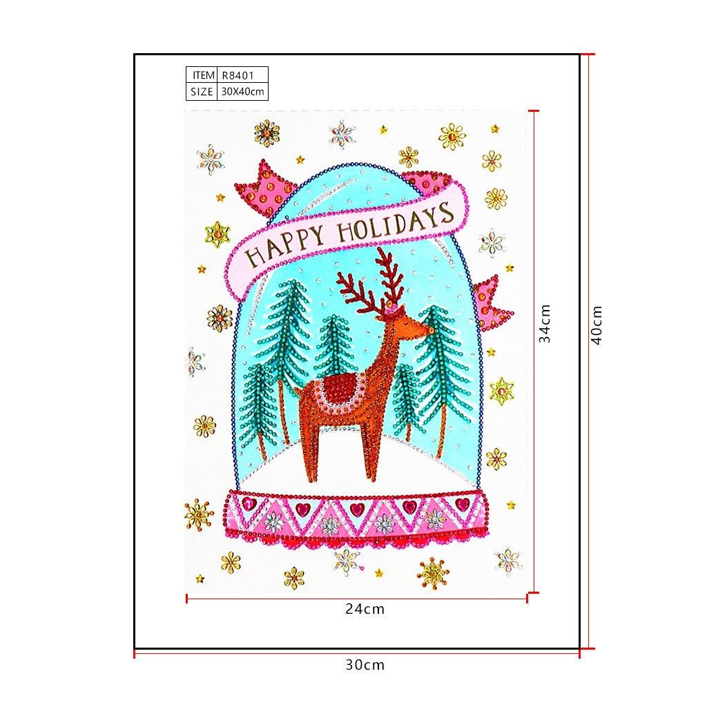Crystal Rhinestone Diamond Painting Kit - Christmas deer - Hibah-Diamond painting art studio