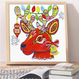 Crystal Rhinestone Diamond Painting Kit - Christmas deer - Hibah-Diamond painting art studio