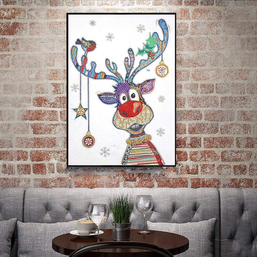 Crystal Rhinestone Diamond Painting Kit - Christmas deer - Hibah-Diamond painting art studio