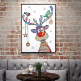 Crystal Rhinestone Diamond Painting Kit - Christmas deer - Hibah-Diamond painting art studio