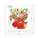 Crystal Rhinestone Diamond Painting Kit - Christmas deer - Hibah-Diamond painting art studio
