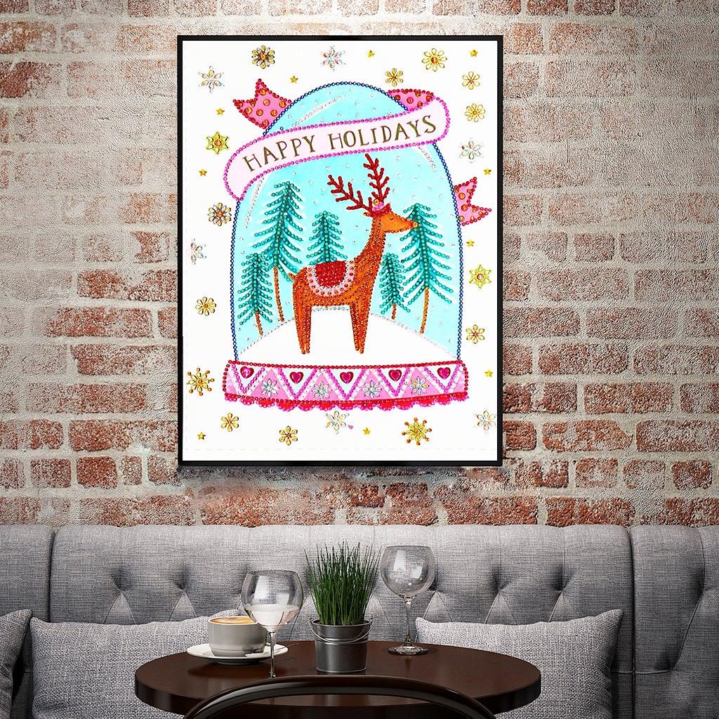 Crystal Rhinestone Diamond Painting Kit - Christmas deer - Hibah-Diamond painting art studio