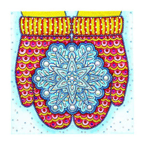 Crystal Rhinestone Diamond Painting Kit - Christmas Gloves - Hibah-Diamond painting art studio