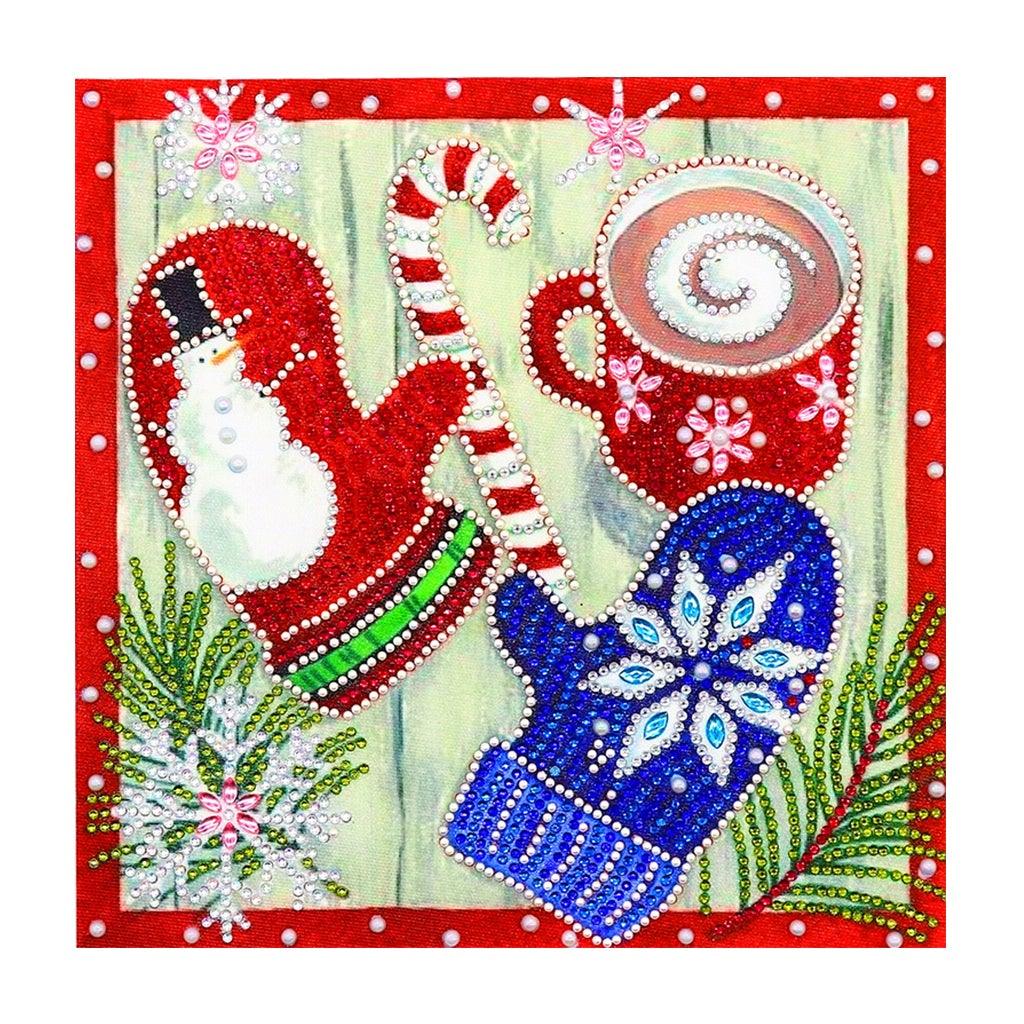 Crystal Rhinestone Diamond Painting Kit - Christmas gloves - Hibah-Diamond painting art studio