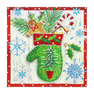 Crystal Rhinestone Diamond Painting Kit - Christmas gloves - Hibah-Diamond painting art studio