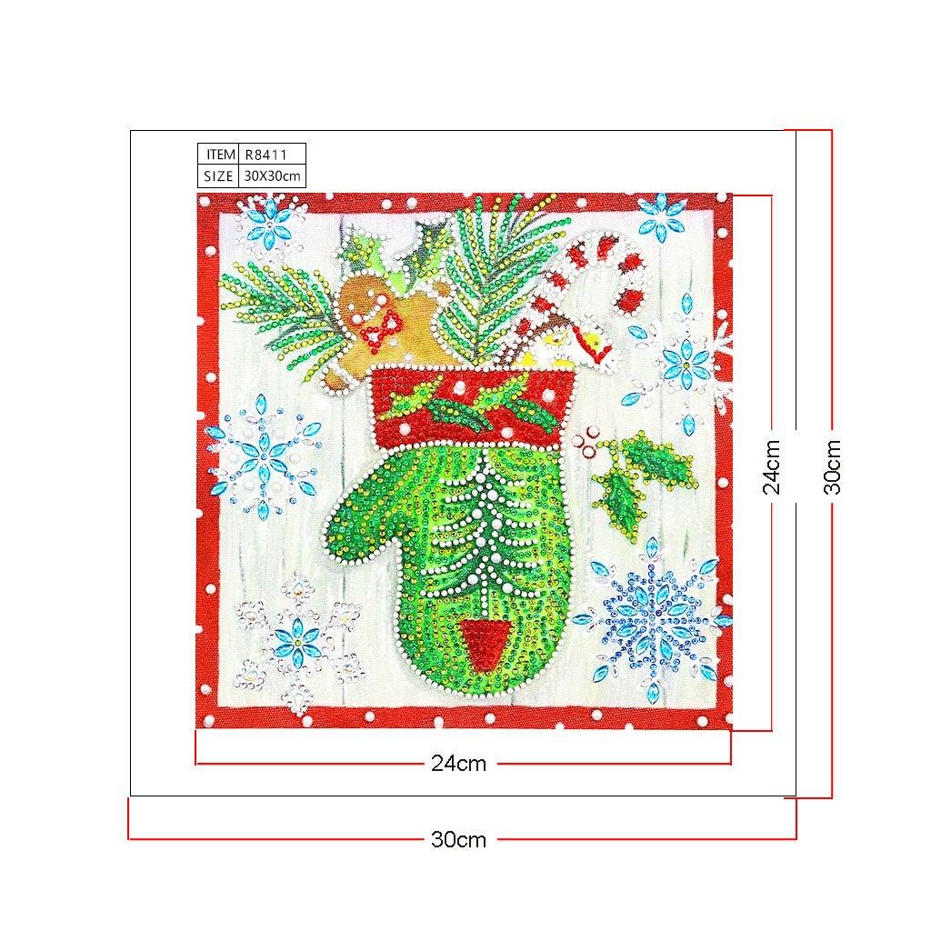 Crystal Rhinestone Diamond Painting Kit - Christmas gloves - Hibah-Diamond painting art studio