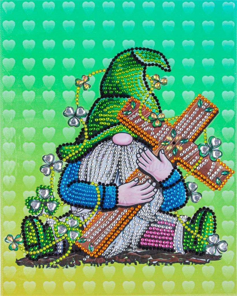 Crystal Rhinestone Diamond Painting Kit - Christmas gnome - Hibah-Diamond painting art studio
