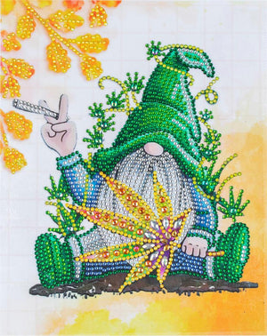 Crystal Rhinestone Diamond Painting Kit - Christmas gnome - Hibah-Diamond painting art studio