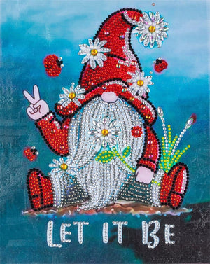 Crystal Rhinestone Diamond Painting Kit - Christmas gnome - Hibah-Diamond painting art studio