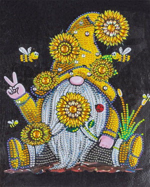 Crystal Rhinestone Diamond Painting Kit - Christmas gnome - Hibah-Diamond painting art studio
