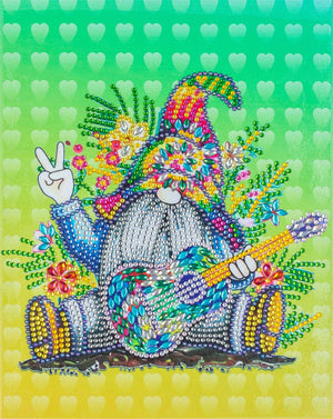 Crystal Rhinestone Diamond Painting Kit - Christmas gnome - Hibah-Diamond painting art studio