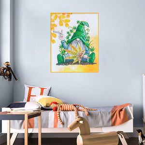 Crystal Rhinestone Diamond Painting Kit - Christmas gnome - Hibah-Diamond painting art studio