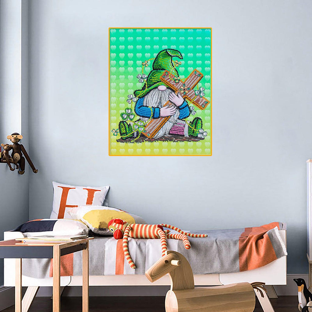 Crystal Rhinestone Diamond Painting Kit - Christmas gnome - Hibah-Diamond painting art studio