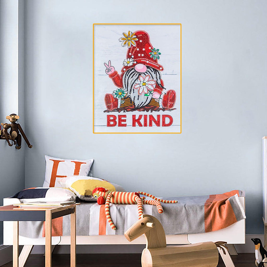 Crystal Rhinestone Diamond Painting Kit - Christmas gnome - Hibah-Diamond painting art studio