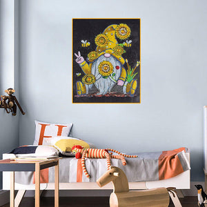 Crystal Rhinestone Diamond Painting Kit - Christmas gnome - Hibah-Diamond painting art studio
