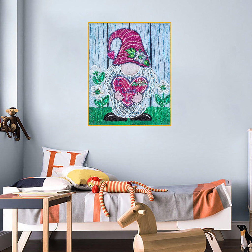 Crystal Rhinestone Diamond Painting Kit - Christmas gnome - Hibah-Diamond painting art studio
