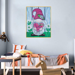 Crystal Rhinestone Diamond Painting Kit - Christmas gnome - Hibah-Diamond painting art studio