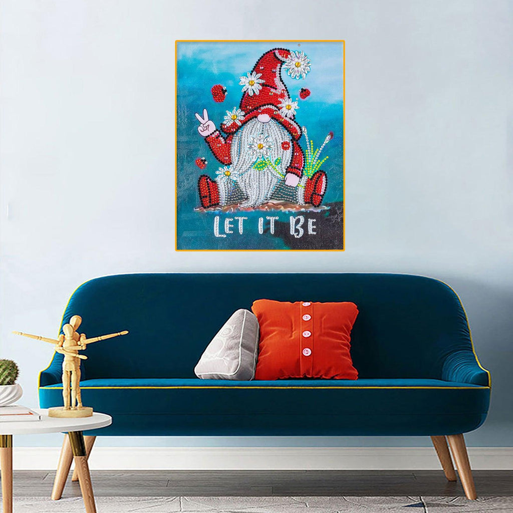 Crystal Rhinestone Diamond Painting Kit - Christmas gnome - Hibah-Diamond painting art studio