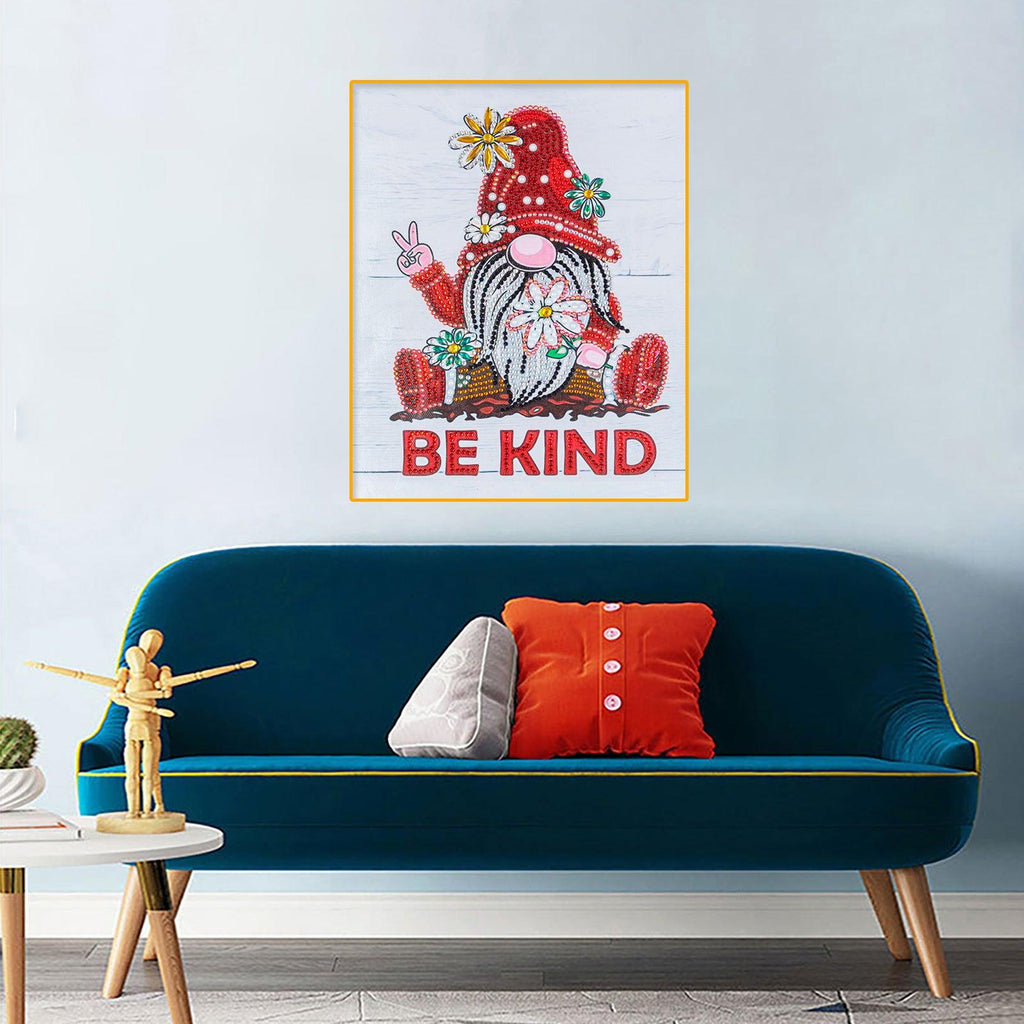 Crystal Rhinestone Diamond Painting Kit - Christmas gnome - Hibah-Diamond painting art studio