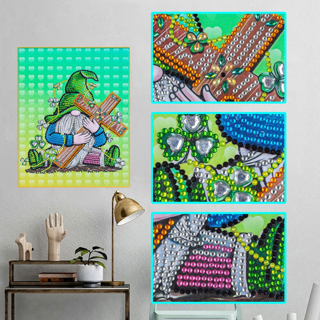 Crystal Rhinestone Diamond Painting Kit - Christmas gnome - Hibah-Diamond painting art studio