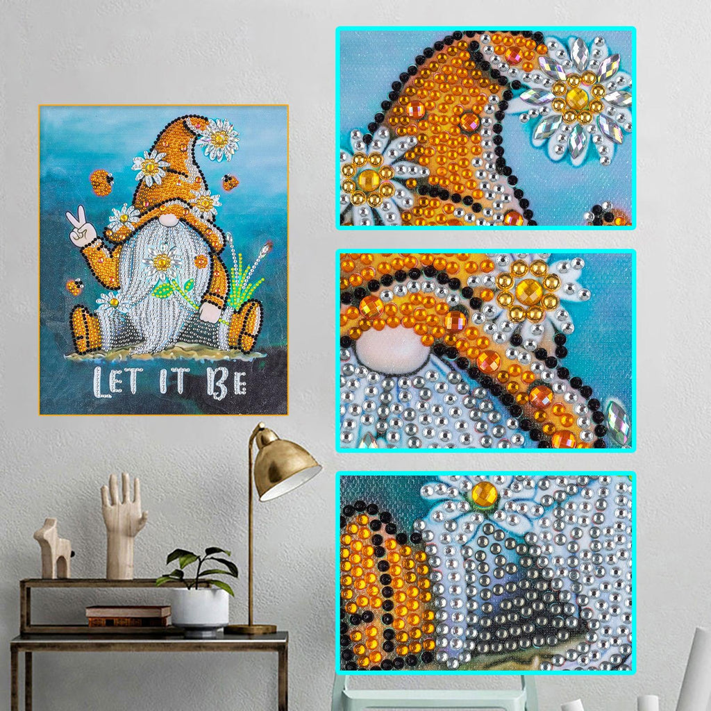 Crystal Rhinestone Diamond Painting Kit - Christmas gnome - Hibah-Diamond painting art studio