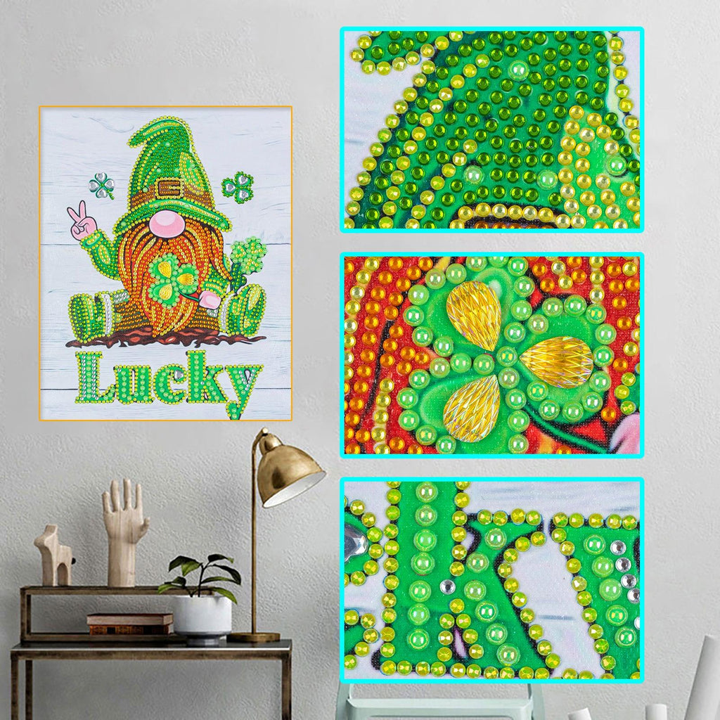 Crystal Rhinestone Diamond Painting Kit - Christmas gnome - Hibah-Diamond painting art studio