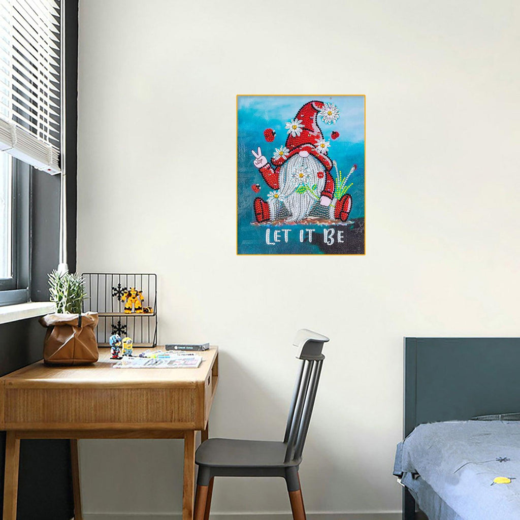 Crystal Rhinestone Diamond Painting Kit - Christmas gnome - Hibah-Diamond painting art studio