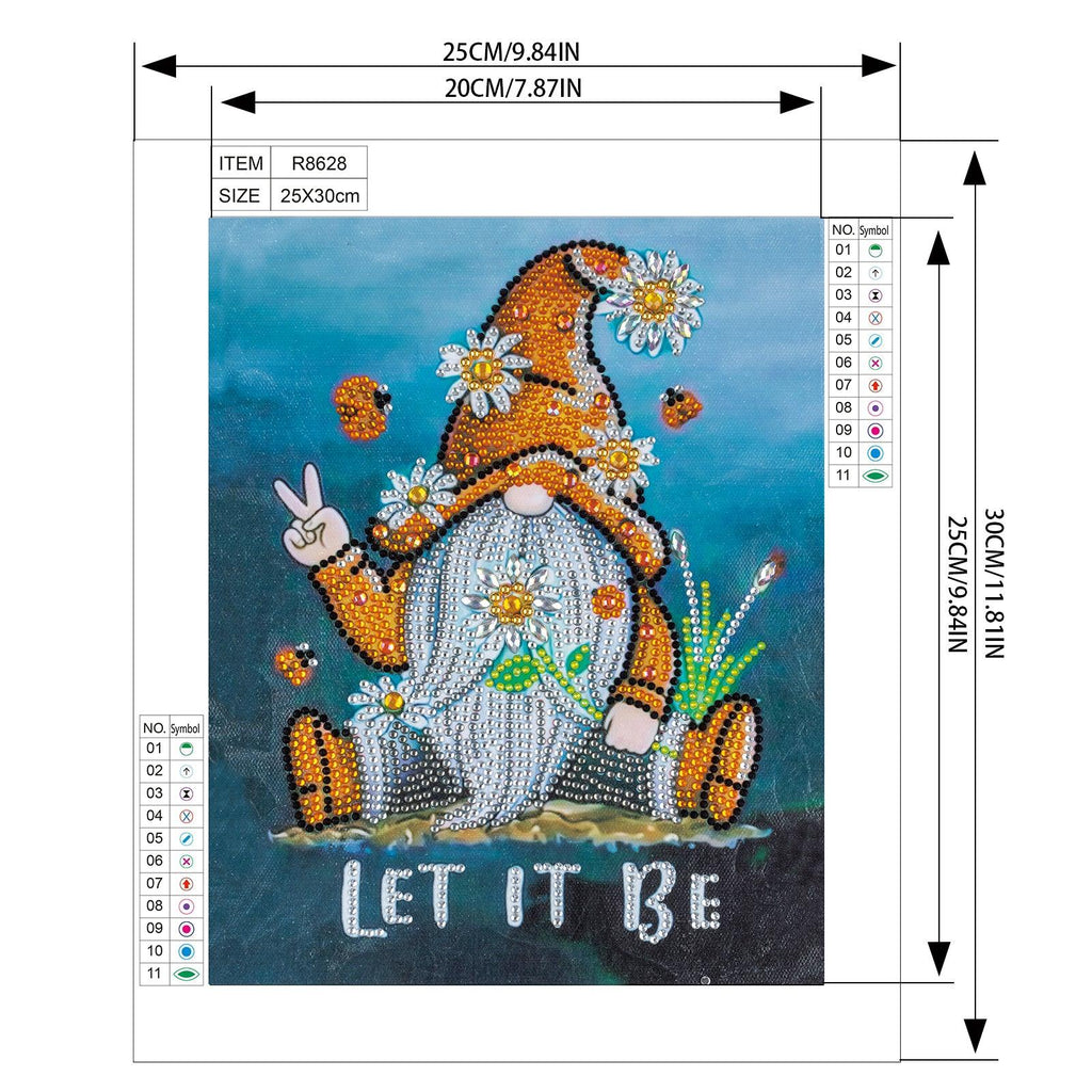 Crystal Rhinestone Diamond Painting Kit - Christmas gnome - Hibah-Diamond painting art studio