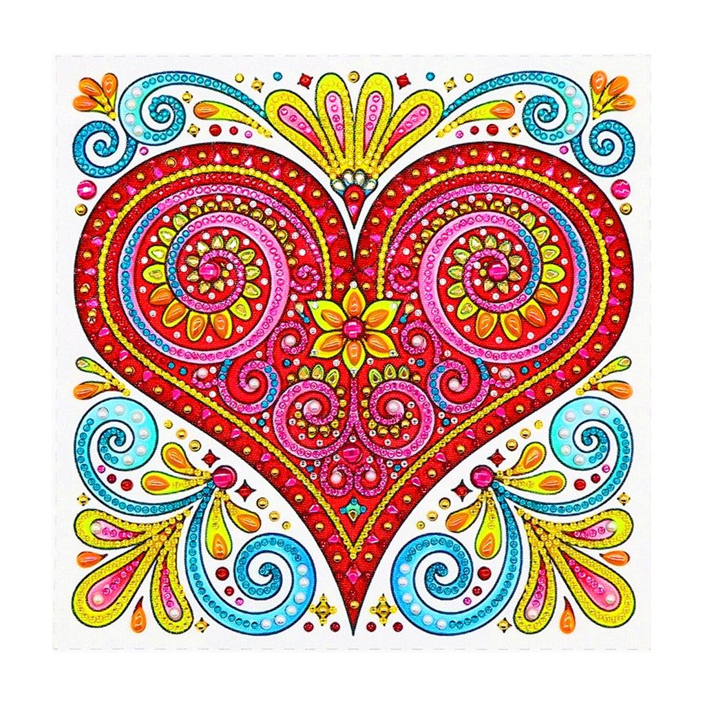 Crystal Rhinestone Diamond Painting Kit - Christmas Heart - Hibah-Diamond painting art studio