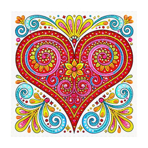 Crystal Rhinestone Diamond Painting Kit - Christmas Heart - Hibah-Diamond painting art studio