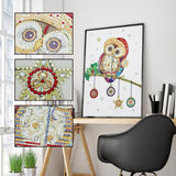 Crystal Rhinestone Diamond Painting Kit - Christmas Owl - Hibah-Diamond painting art studio