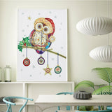 Crystal Rhinestone Diamond Painting Kit - Christmas Owl - Hibah-Diamond painting art studio
