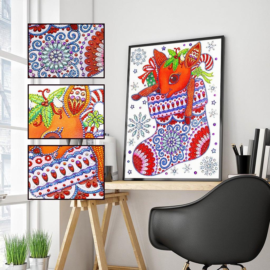 Crystal Rhinestone Diamond Painting Kit - Christmas stocking - Hibah-Diamond painting art studio