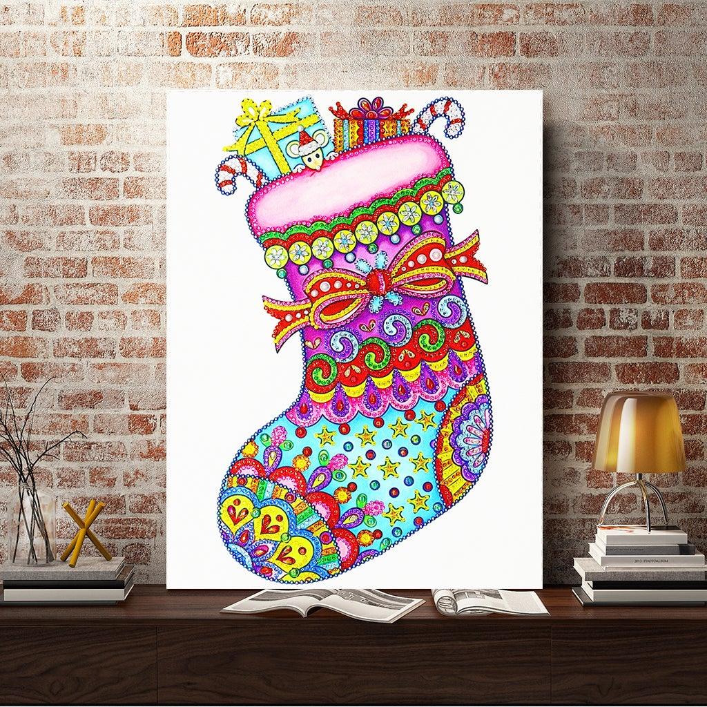 Crystal Rhinestone Diamond Painting Kit - Christmas stocking - Hibah-Diamond painting art studio