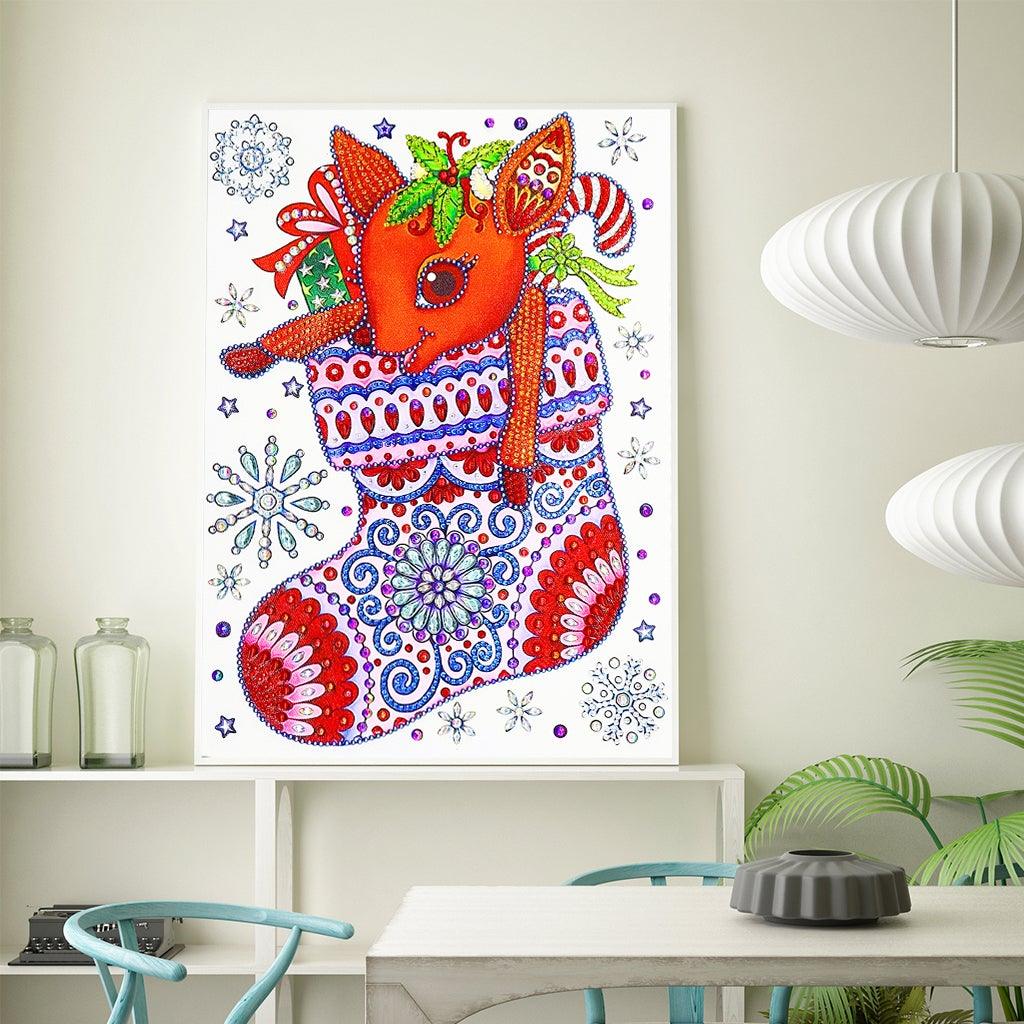 Crystal Rhinestone Diamond Painting Kit - Christmas stocking - Hibah-Diamond painting art studio