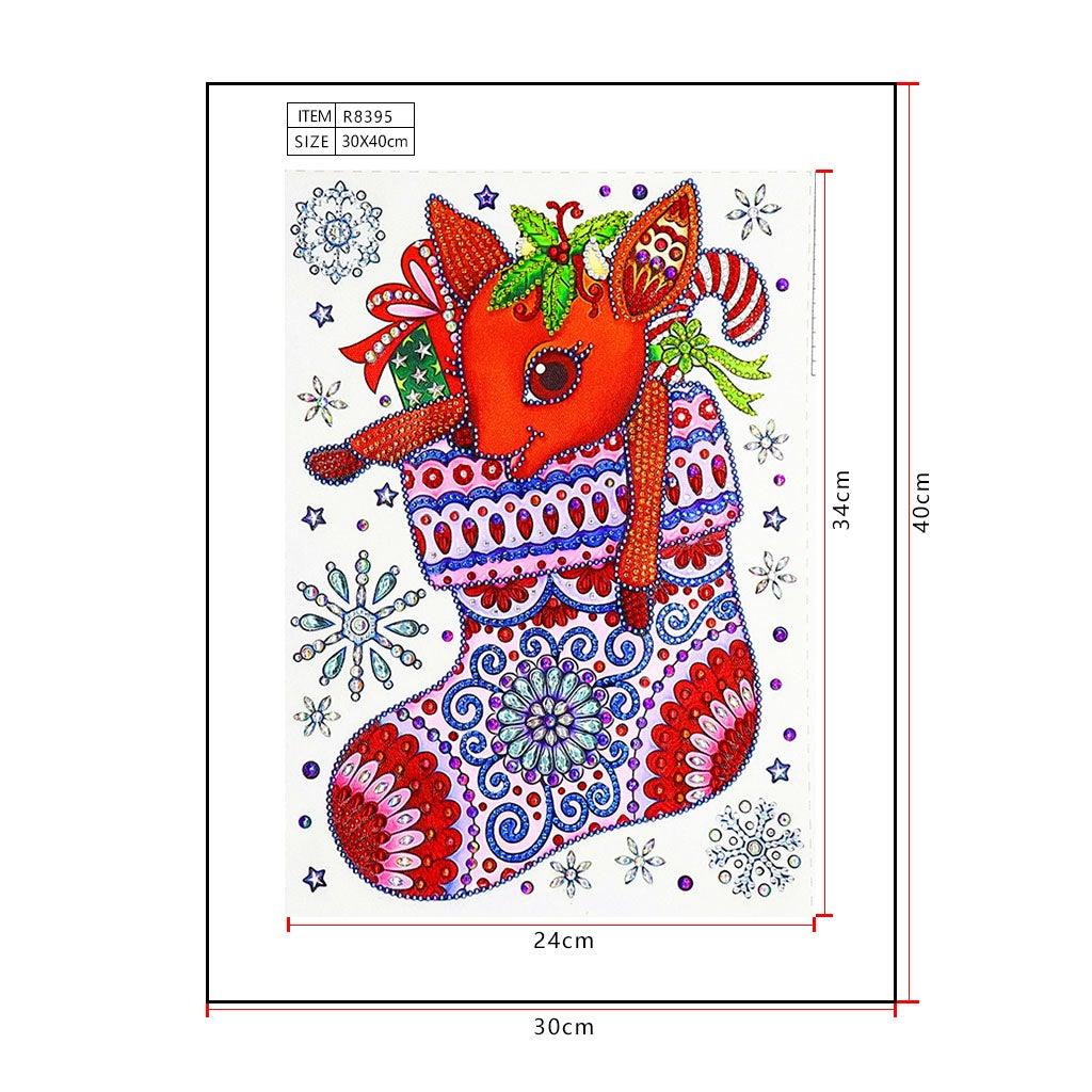 Crystal Rhinestone Diamond Painting Kit - Christmas stocking - Hibah-Diamond painting art studio