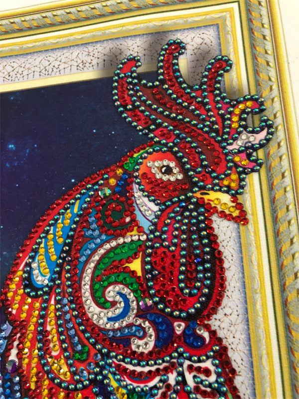 Crystal Rhinestone Diamond Painting Kit - Cock (16x20inch) - Hibah-Diamond painting art studio