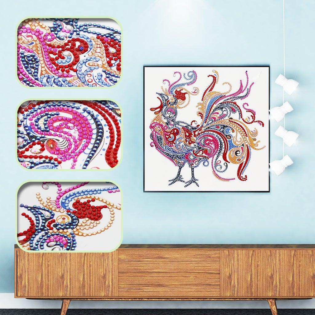 Crystal Rhinestone Diamond Painting Kit - Cock - Hibah-Diamond painting art studio