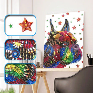 Crystal Rhinestone Diamond Painting Kit - Color Dog - Hibah-Diamond painting art studio